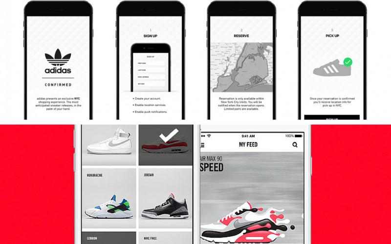 adidas et Nike lancent des applications dédiées aux sneakers