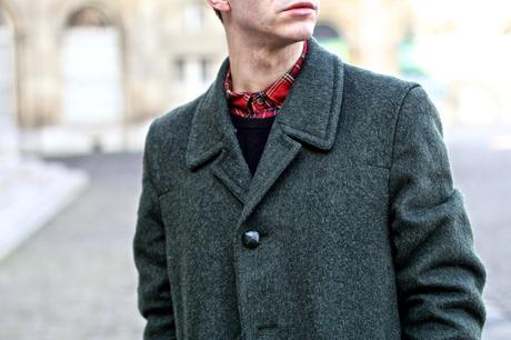 LODEN-Tartan-chemise-UNiqlo-Cheapmonday-skinny-Carreaux-chaussettes-royalties-Churchs-chaussures-vertes-cachemire-pull-Jcrew-Ursul-bracelet-cuir-BLog-Mode-Homme-Paris-Mensfashion1