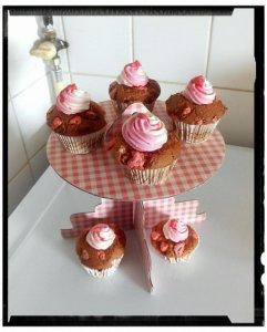 muffins aux pralines rose et chantilly coco 