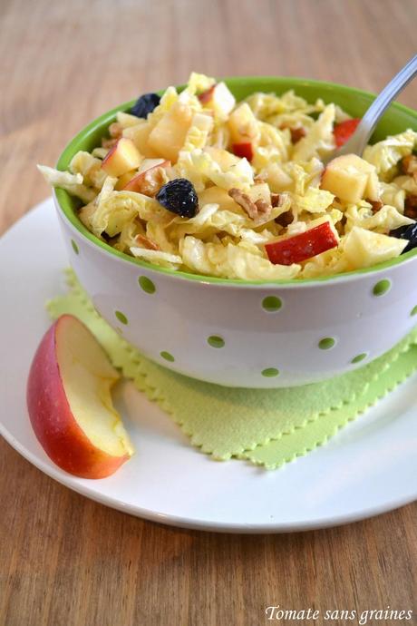 Salade de chou vert, vinaigrette au vinaigre de framboise Salade de chou vert, vinaigrette au vinaigre de framboise