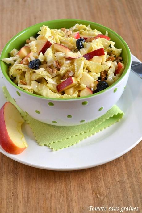Salade de chou vert, vinaigrette au vinaigre de framboise Salade de chou vert, vinaigrette au vinaigre de framboise