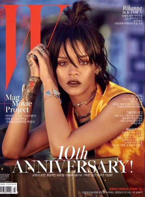 Rihanna, cover girl du numéro anniversaire de W Magazine Corée...