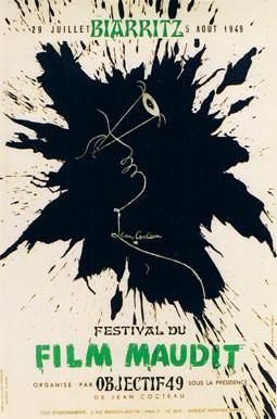 Jean Cocteau - Affiche Festival du Film Maudit