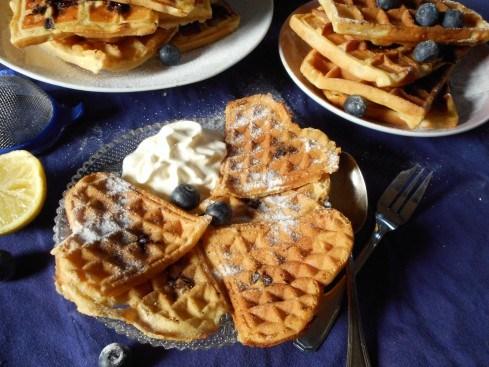 gaufres citron myrtilles