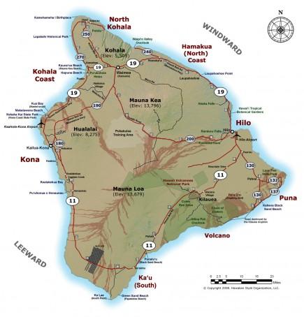 guide voyage hawaii big island carte