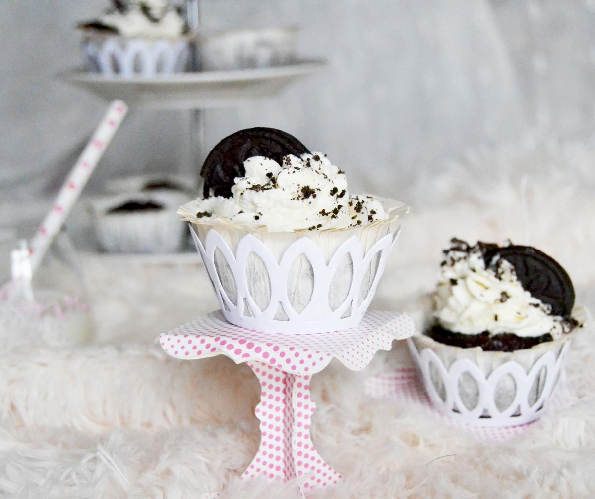 Cupcakes Oreo &; Topping Vanillé Chantilly/mascarpone