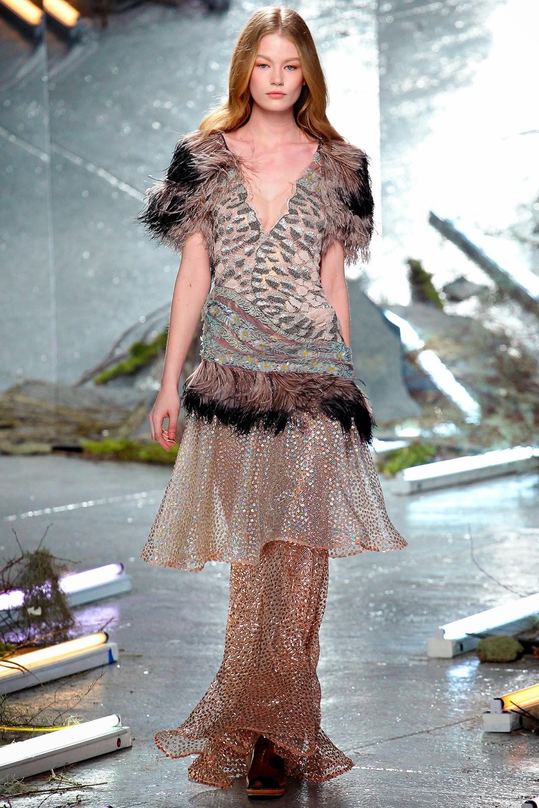 Les oiseaux de paradis du défilé Rodarte...