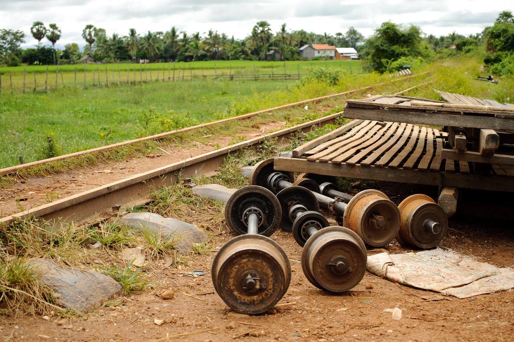 bamboo train