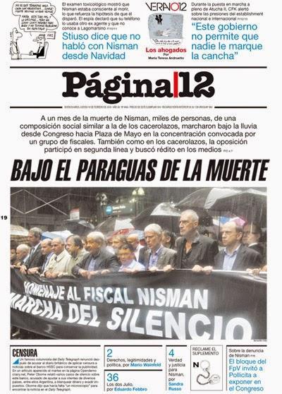 Marche silencieuse sous la pluie après la mort du juge Nisman [Actu]