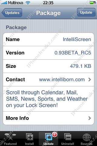New version Intelliscreen 0.93 RC5