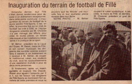 Création et débuts de Fillé-Sports 1978-1984.