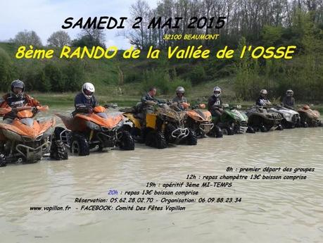8 ème rando quad de la Vallée de l'OSSE (32) le 2 mai 2015