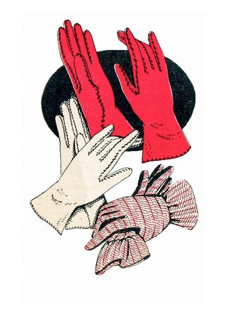 Patron gratuit : une paire de gants vintage