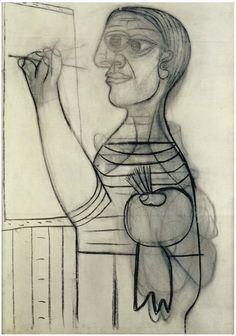 Picasso - L'artiste devant sa toile, Paris, 9 janvier 1935
