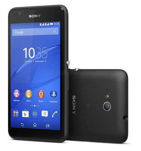 Nouveau smartphone Xperia E4g, un mobile 4G Sony à moins de 130 €