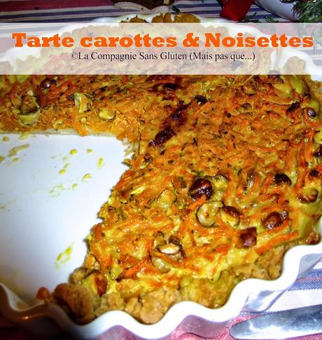 Tarte carottes & noisettes de Danaé (sans gluten, sans lait)