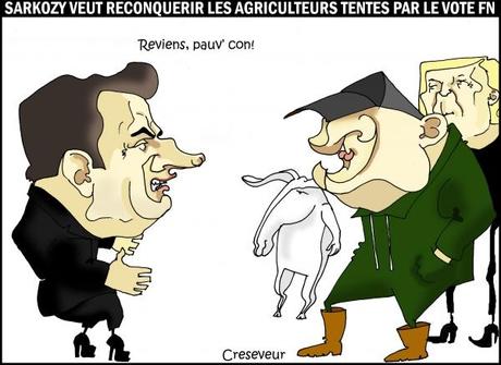 Sarkozy veut dissuader les agriculteurs de voter FN