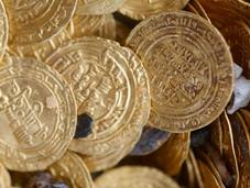 trésor pièces d'or découvert large côtes d'Israel