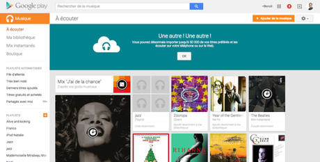 Google Play Music : entreposez 50 000 titres MP3 gratuitement