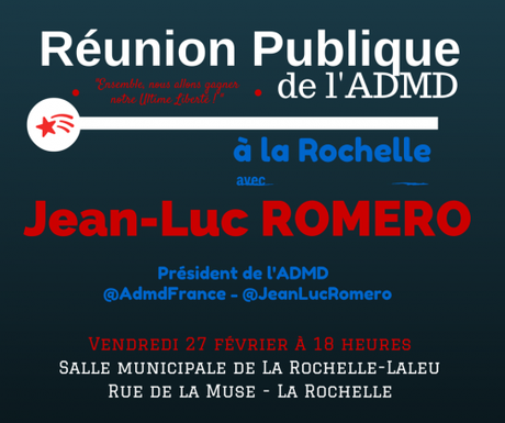 Réunion publique ADMD à La Rochelle à 18h00