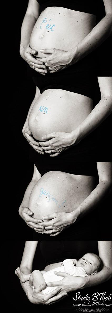 Photos de suivi de grossesse et nouveau-né