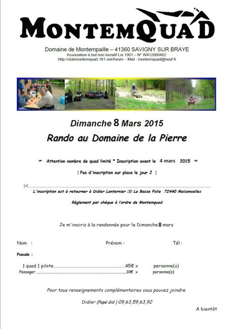 Rando au Domaine de la Pierre (41) le 8 mars 2015
