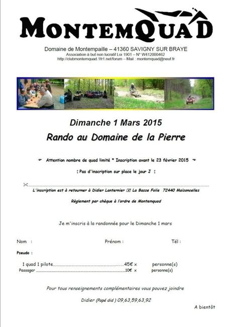 Rando au Domaine de la Pierre (41) le 1 mars 2015