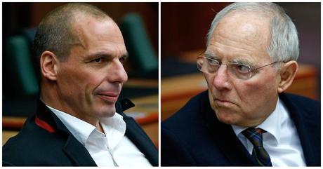 Yanis Varoufakis et Wolfgang Schäuble