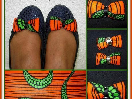 2014.07.10 - Mini-jupe et noeuds de chaussure en coton WAX africain
