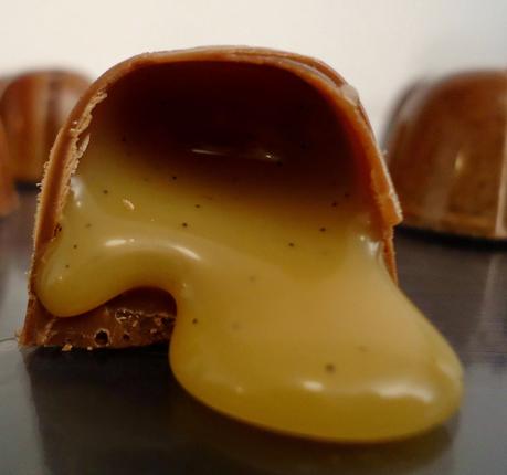 Chocolats fins : ganache au caramel vanillé