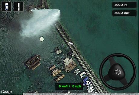 simulateur de conduite google maps - jet d'eau genève