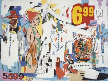 Andy Warhol et Jean-Michel Basquiat 6.99, 1985, acrylique et pastel gras sur toile. Source : www.slate.fr/