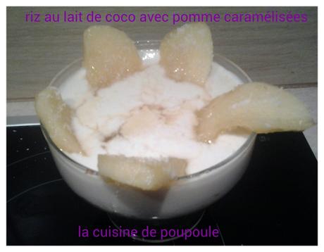 Riz au lait de coco avec pommes caramélisées au thermomix