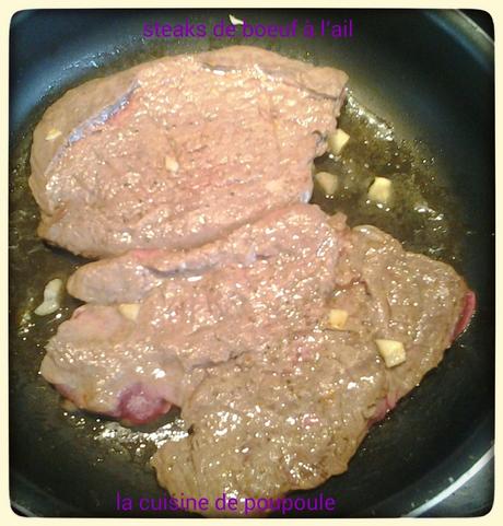 Steack de boeuf à l'ail