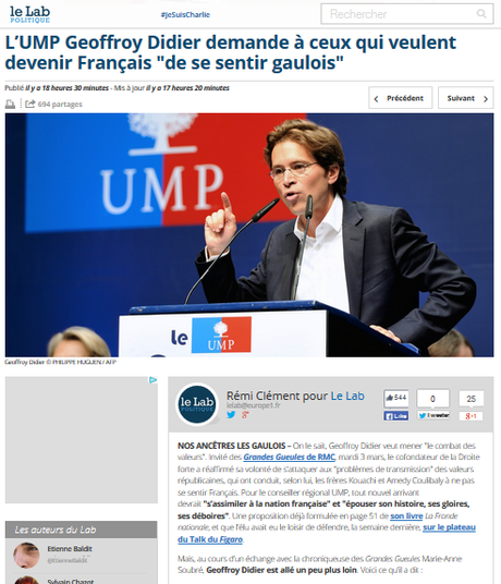 Drame du burn-out en politique :  Geoffroy Didier (#UMP) confond gaullisme et gauloiserie…