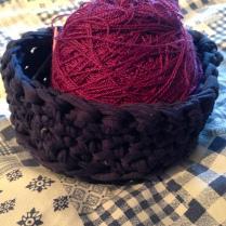 Mon premier panier crocheté !