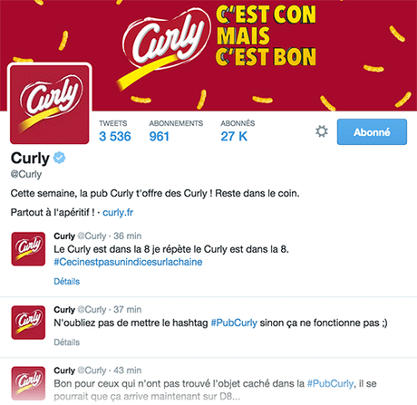Les Community manager de Curly animeront la communauté de 27 000 followers et 600 000 fans à l'aide d'indices pour identifier les 