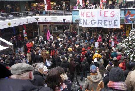 Rassemblement de soutien aux travailleurs du Méliès en grève, le 19 février 2013 (DR)