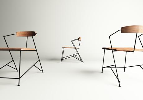 Power Chair métal et bois par Mario Tsai