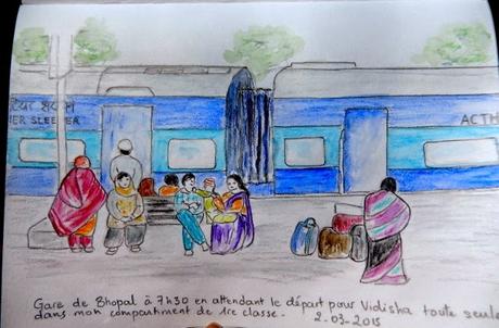 Dessin : gare de Bhopal