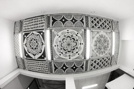 plafond ornement, fisheyed, Rennes, 2013