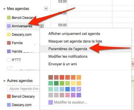 Google Agenda Web : comment personnaliser l’agenda Anniversaires