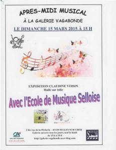 Galerie VAGABONDE de Selles sur cher 41 130 Mars 2015 exposition Claudine VOISIN CaptureABIO