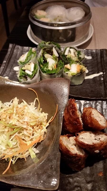 Dim Sum, Rouleau de Printemps et Nems de Poulets 