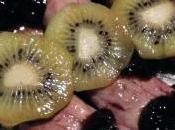 Aiguillettes canard gras confit balsamique kiwi