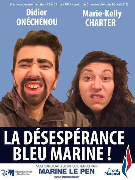 Affiches du FN : la vraie et les fausses. 