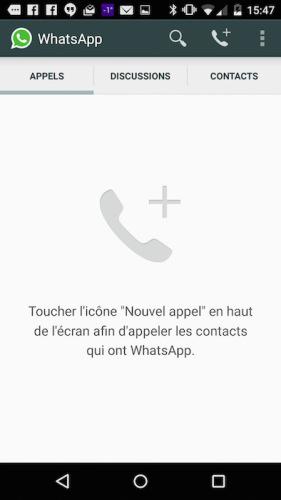 WhatsApp déploie la fonction d’appel VOIP sur la version Android