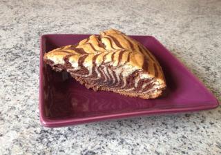 Zebra cake vanille-chocolat (Gâteau zébré / tigré)