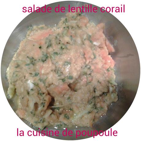Salade de lentille Corail au thermomix