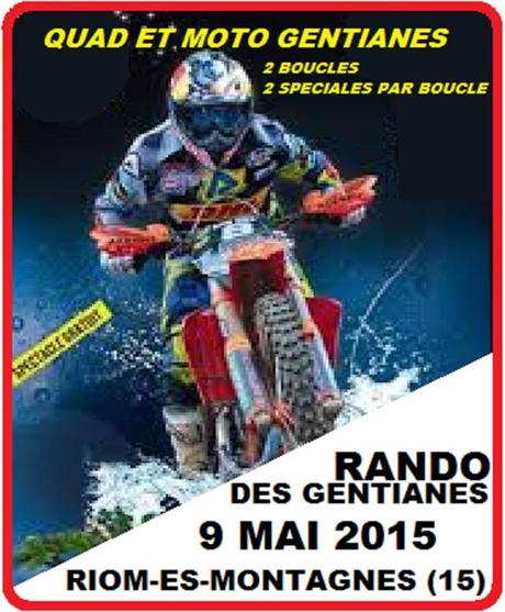 Rando des Gentianes moto et quad à Riom es Montagne (15) le 9 mai 2015